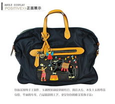 贝妮丹蒂 2012时尚经典 马戏团包 旅游包 尼龙包 单肩斜挎女式包